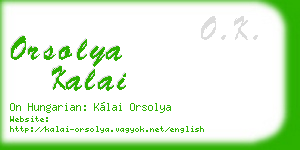orsolya kalai business card